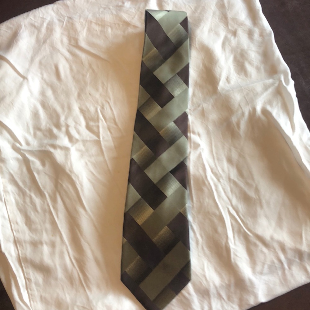 Beautiful green and brown necktie